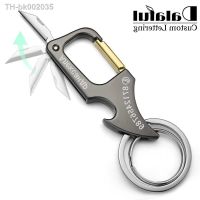 ☢☎✌ Mini Knife Keychain Foldable Personalized Lettering Multi-Functional Bottle Opener Car Key Holder Chain Mens Keyring K412