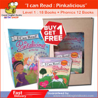 (In Stock) พร้อมส่ง หนังสือเด็กภาษาอังกฤษ I can read : Pinkalicious สาวน้อยหัวใจสีชมพู (level 1) 18 Books Get Free Phonics 12 Books