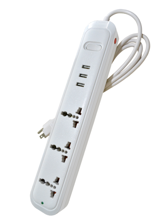 Omni Travel Extension Cord 3 Gang with 3x USB Outlet USB303 [DIY