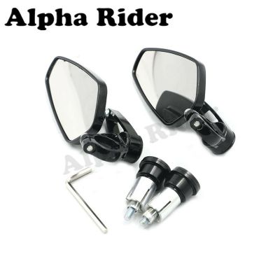 ❁✕ 1 Pair 7/8 22mm Motorcycle Aluminum Rear View Handle Bar End Side Rearview Mirrors For BMW Ducati Aprilia Victory Honda Yamaha