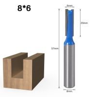 Vack 1Pc 8Mm Shank Straight Router Bits ชุดสำหรับเครื่องตัดไม้6-20มม. เส้นผ่านศูนย์กลางการตัดช่างไม้ Cnc Milling Cutter Woodwor