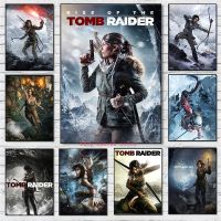 Tomb Raider เกมคลาสสิกตัวอักษรงานศิลปะ HD ภาพวาดผ้าใบโปสเตอร์และพิมพ์ภาพผนังศิลปะสำหรับ Home Room Cinema Decor