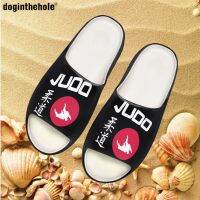 Doginthehole JUDO Pattern Printed Coconut Slippers for Women Men Summer New Lightweight Casual Slippers Outdoor Non-slip Sandals