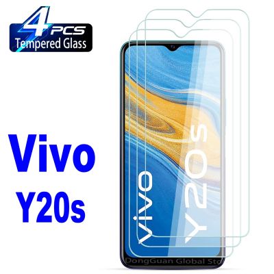ฟิล์มปกป้องหน้าจอ Y20s Vivo กระจกนิรภัยสำหรับ2/4ชิ้น