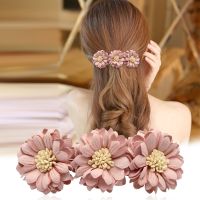 【cw】 Fashion Headdress Pink Floral Hairpin Clip for Hair Jewelry Woman Statement Wedding Accessories 1