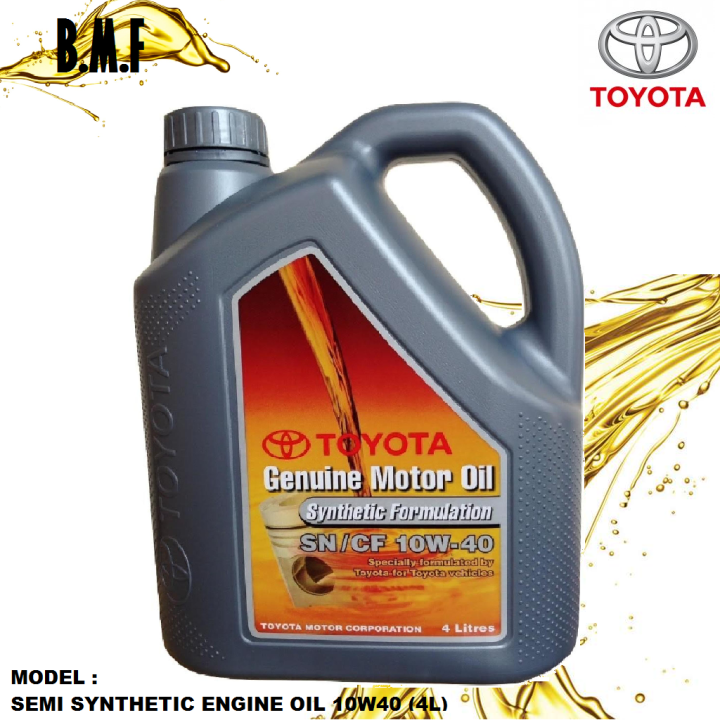 Toyota Semi Synthetic SN/CF 10W40 Engine oil | Lazada