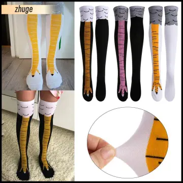 Funny Chicken Paw Stocking Over-knee Pressure Thin Leg Long Stockings Women  Spring Autumn Winter Middle