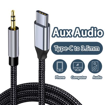 Chaunceybi Type C To 3.5mm Male Aux Audio Cable Headset Headphone Jack Car for