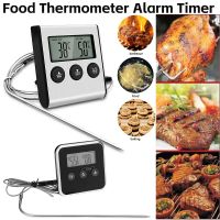 ✾◇ Oil Thermometer Needle Food Thermometer Instant Read Meat Cooking Temperature Tester with Probe Grill Alarm Timer Kitchen Tool