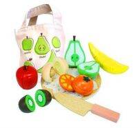 [COD] bag fruit cut and see 0.6 childrens wooden music RB08 play house food toy set