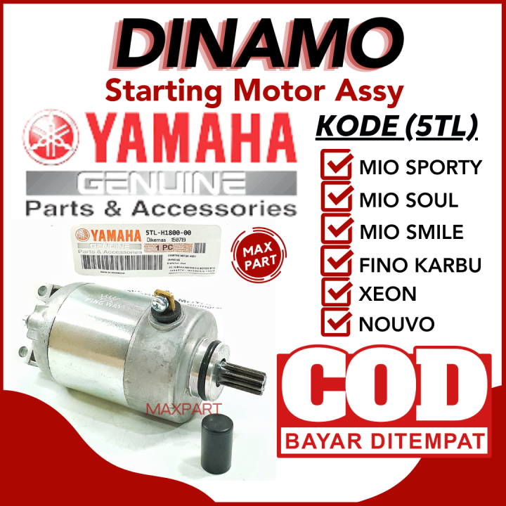 Dinamo Starter Tl Starting Motor Assy Stater Start Yamaha Nouvo Mio Lama Old Sporty Smile Soul