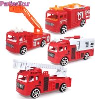 Mini Fire Truck Toys Fire Engines Road Signs for Firefighter Rescue Emergency Themed Cake Decor and Great Gift Toys for Kids