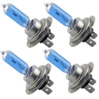 4PCS 100W 4500K Xenon Hid Super-White Effect Look Halogen H7 Headlight Lamp Light Bulb 12V Fits Cars With H7 Bulbs Fitted Bulbs  LEDs  HIDs