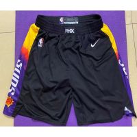 เสื้อคุณภาพสูง กางเกงขาสั้นบาสเก็ตบอล ปักลาย NBA Phoenix Suns Devin Booker Chris Paul Deandre Ayton Jae Crowder สีดํา สําหรับผู้ชาย 2021