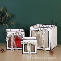 【hot sale】 ℡✥ B41 Gift Bag Square ins Transparent Paper Window