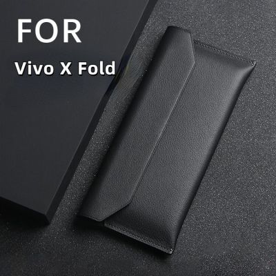 ใหม่ เคสกระเป๋าสตางค์ หนังวัวแท้ พับได้ สําหรับ Vivo X Fold 5G 2022