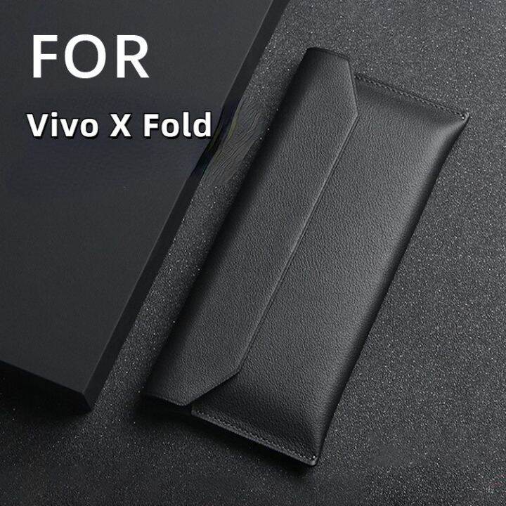 ใหม่-เคสกระเป๋าสตางค์-หนังวัวแท้-พับได้-สําหรับ-vivo-x-fold-5g-2022