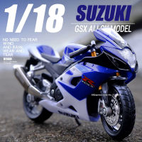 Maisto 1:18ซูซูกิ GSX-R1000 Moto รถเดิมได้รับอนุญาตจำลองล้อแม็กรถจักรยานยนต์รุ่นรถของเล่นการจัดเก็บภาษีของขวัญวันเกิด