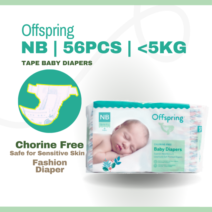 Offspring Tape Diapers NB 56pcs