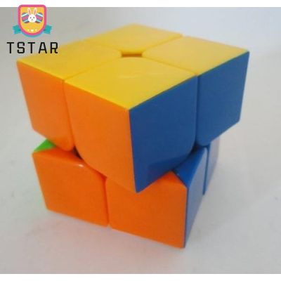 Tstar【จัดส่งรวดเร็ว】 Qiyi 2X2X2ลูกบาศก์ความเร็วแบบไม่มีสติ๊กเกอร์ลูกบาศก์มายากลประกอบเต็มตัวสี