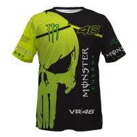 （Hot selling adult and child sizes in 2023）Fashion cool monster energy vr46  all over print t-shirt（Contact Laitu Customization）