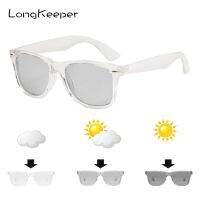 LongKeeper New Polarized Photochromic Sunglasses Men Discoloration UV400 Sun glasses Women Black Clear Frame Goggles 1029