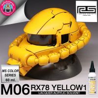 RADITZ RS RX78 YELLOW1 HI-GLOSS สีเหลือง RX78 เงา 60 ml. สีแอร์บรัช สีพ่นโมเดล