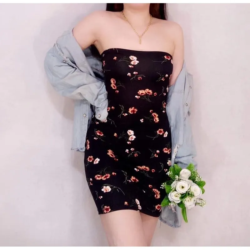 fashionↂ ARIANNA Floral Tube Dress