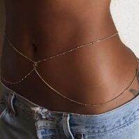 [COD] European and cross-border double-sided diamond waist chain sexy casual ladies beach street shooting double body