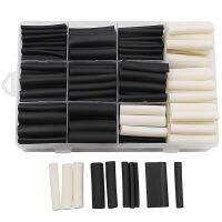 New 320pcs Insulation Sleeve Maintenance Wiring Accessories Black &amp; White Double Wall Heat Shrinkable Tube Set Electrical Circuitry Parts