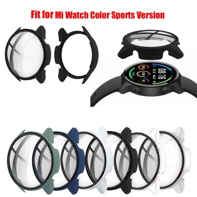 3D 9H Tempered Glass Screen Protector Case Shell Frame Fit for Mi Watch Color Sports Version Smartwatch Picture Hangers Hooks