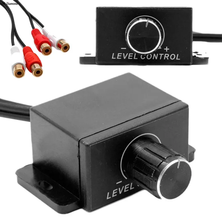 DE Car Audio Amplifier Regulator Bass RCA Level Remote Volume Control
