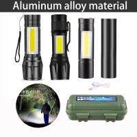 8 Styles Rechargeable Torch XPE COB USB Zoomable Flashlight Multi-style Aluminum Material