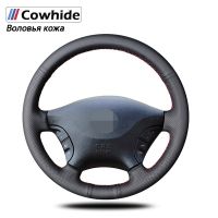 Handsewing Black Genuine Leather Steering Wheel Covers For Mercedes-Benz Viano 2006-2011 Vito 2010-2015