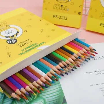 1pc 12/24 Colors Children's Sketching Wooden Colored Pencils. Erasable.  Ideal For Kids Student Drawing