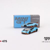 MINIGT 1:64 Huracan STO Blufey โมเดลรถโลหะผสม Mgt 475