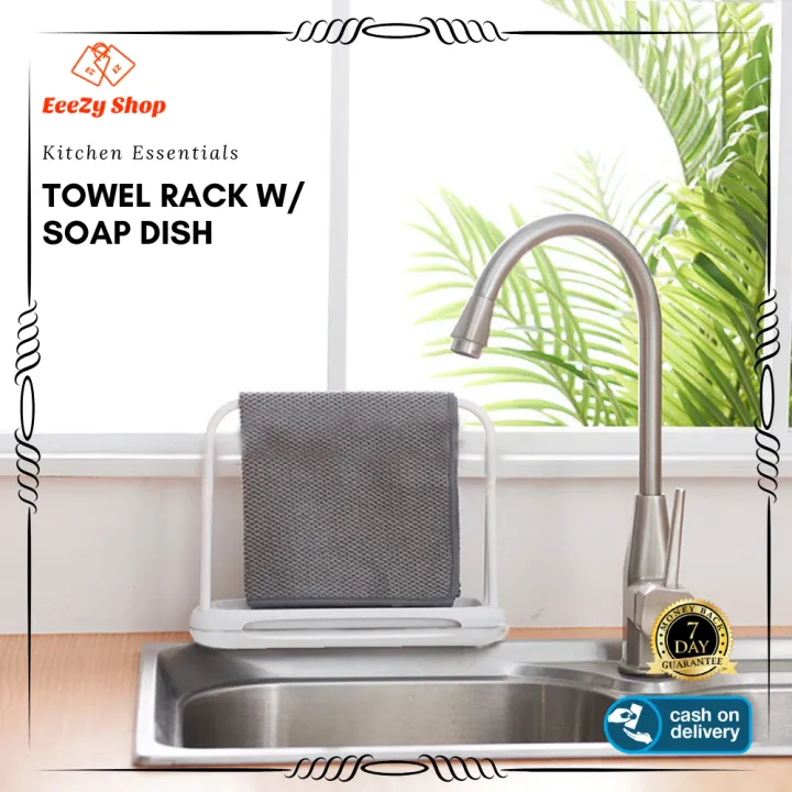 Eeezy Kitchen Towel Dry Rack and Soap Dish Drain 2556 Lazada PH