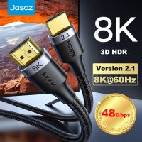 Jasoz สาย HDMI 2.1 8K 60Hz 4K 120Hz 48Gbps วิดีโอแกนดิจิตอลเคเบิลสำหรับเอ็กซ์บ็อกซ์ PS5สวิตซ์ HDMI ที่แยกสายไฟ