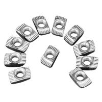 [HOT JIAZZAQQMGW 555] ABSF 100 Pcs M5 Hammer Nut Carbon Steel Aluminium Connector T Fastener Sliding Nut