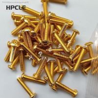 ◐✱ 5-10pcs iso7380 Alloy steel Titanium plated Gold Hex half round Screw M2 M2.5 M3 M4 M5 titanium plating gloden button head Screw