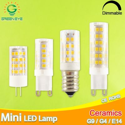 GreenEye G9 Led Lamp Ceramic LED Bulb E14 220V 5W 7W 9W 12W 2835 SMD G4 LED dimmable lamps 360 Degree Angle Led Spotlight Lamp