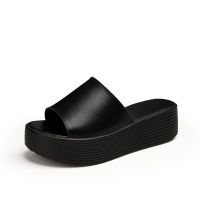 COD ❀✆▧ saafeeqdsdfsdw Womens Casual Cow Leather Peep Toe Sandals Black