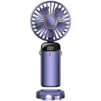 Handheld Fan,Portable Personal Fan,5000MAh Rechargeable,5 Speeds with LED Display,90° Adjustable