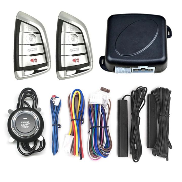 4x-car-engine-one-key-start-stop-button-system-pke-keyless-entry-system-anti-theft-alarm-remote-start-ignition-system