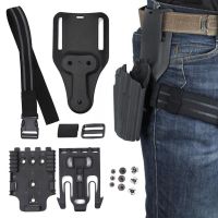 Tactical Drop Leg Band Strap Quick Locking System for Glock 17 M9 Gun Holster Platform Adapter with QLS 19 22 Hunting Gear