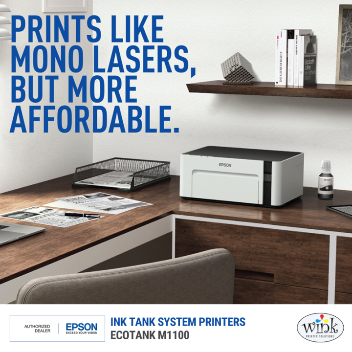 Epson M1100 Monochrome Ink Tank Singlefunction Printer Only Black