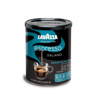 Lavazza Espresso Decaffeinato Ground Coffee Blend, Decaffeinated Medium Roast, 8-Ounce Cans (Pack of 4)