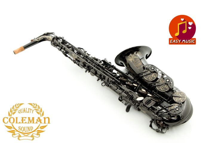 แซกโซโฟน-saxophone-alto-coleman-clc-551a-black-nickel
