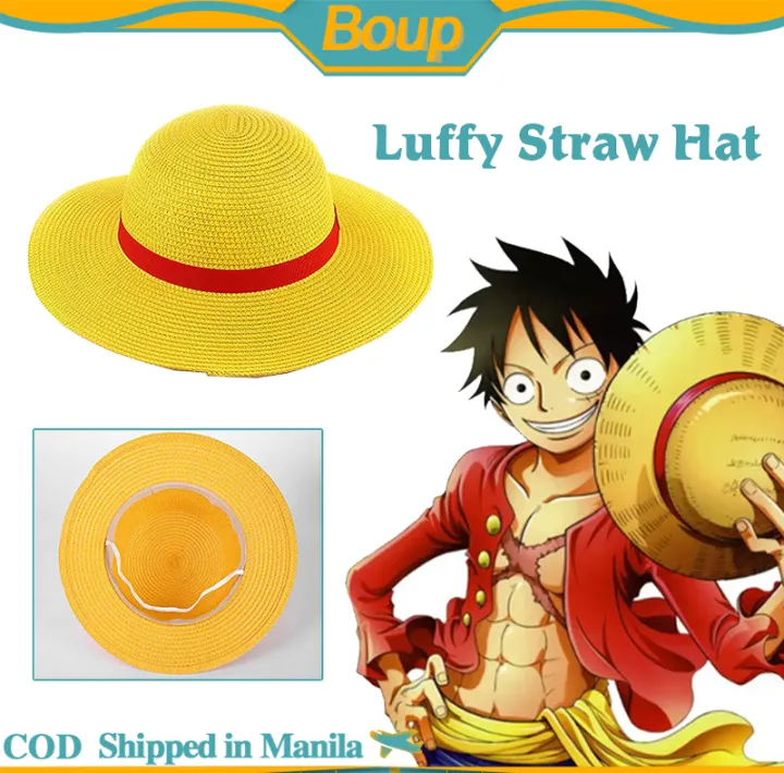 One Piece Adult Luffy Straw Hat Japanese Anime Cosplay Men Straw Hat ...