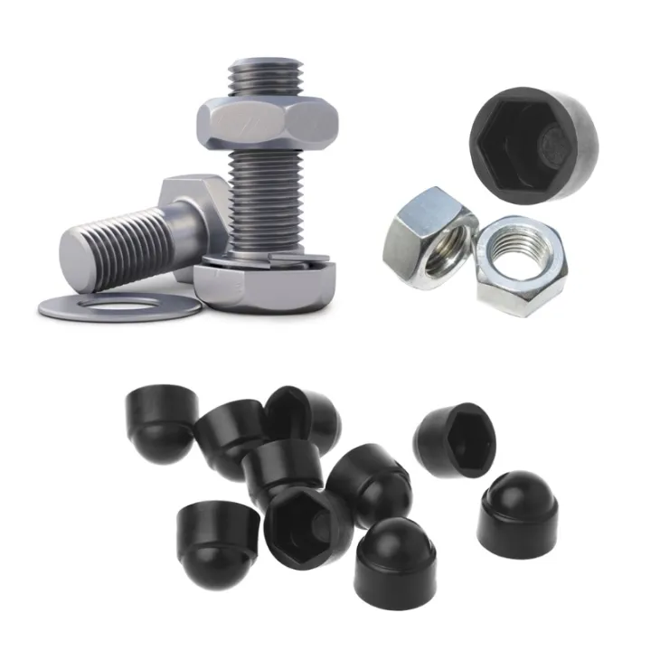 10pcs M6 M8 M10 M12 Bolt Nut Dome Protection Cap Covers Exposed Hexagon Plastic High Quality 7555